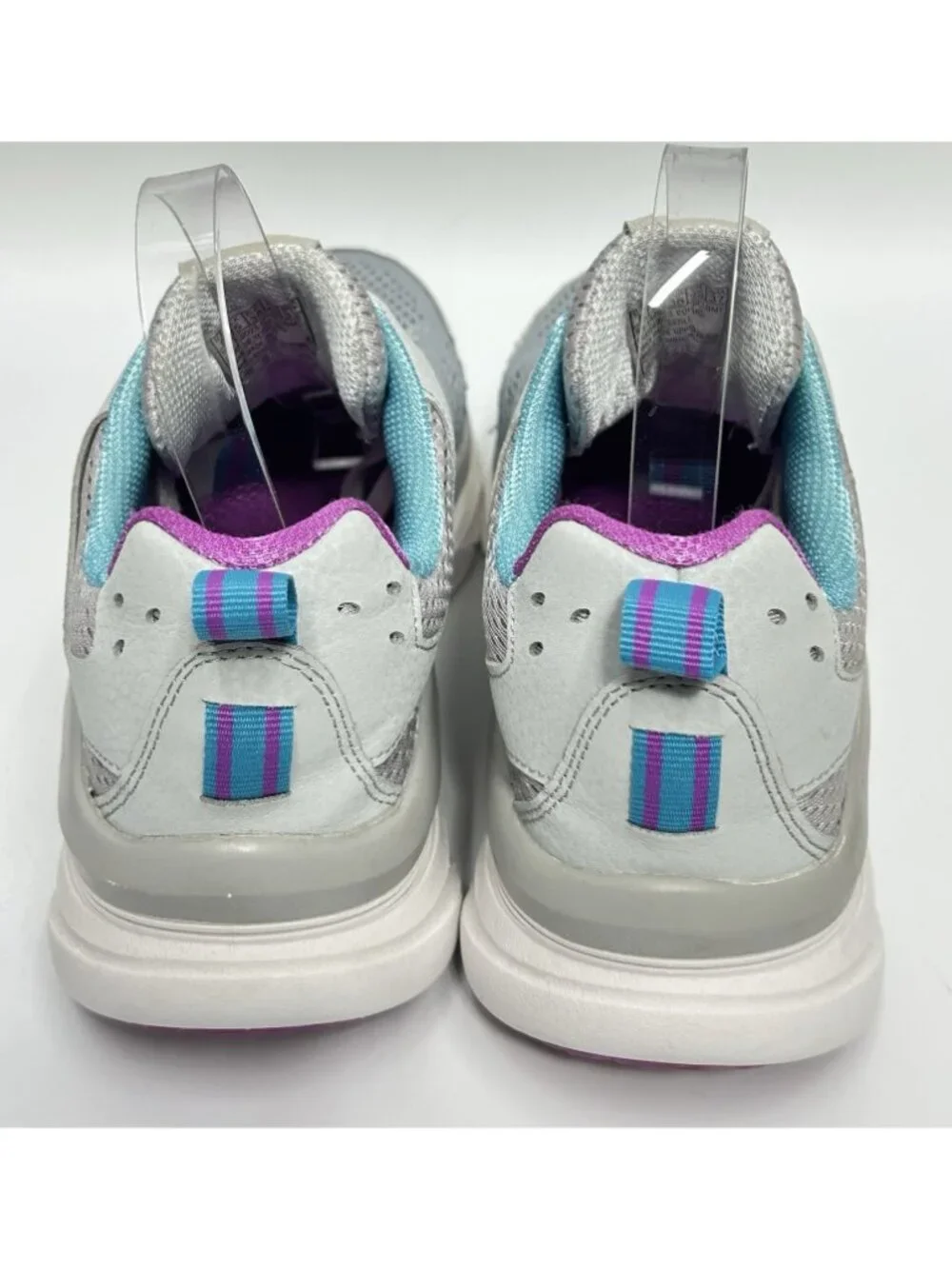 Skechers D’ Lux Walker Infinite Shoes Women’s Sz 8 Grey 149023 Running Sneakers